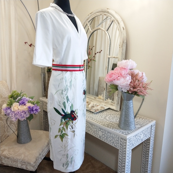🍒NWT🍒TED BAKER MOLILO BIRD SHEATH DRESS - Picture 8 of 15